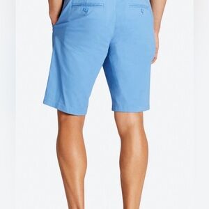 SOLD Bonobos 11 Inch Inseam Flat Front Washed Stretch Chino Shorts Light Blue 38